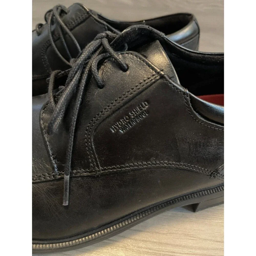 Rockport Hydro-Shield Waterproof Men's Black Leather Dress Shoes Size 11M TruTEC